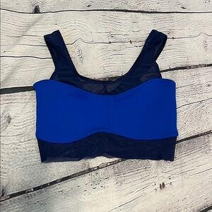 FIVE dancewear bra top YL blue mesh